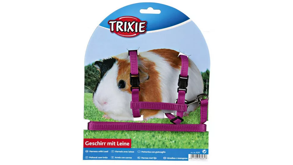 trixie sele med snor marsvin Lilla