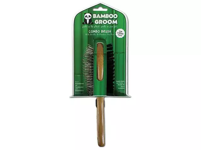 BAMBOO GROOM 2I1 DOBBELBØRSTE 5 BAMBOO GROOM 2I1 DOBBELBØRSTE - BILLEDE 3