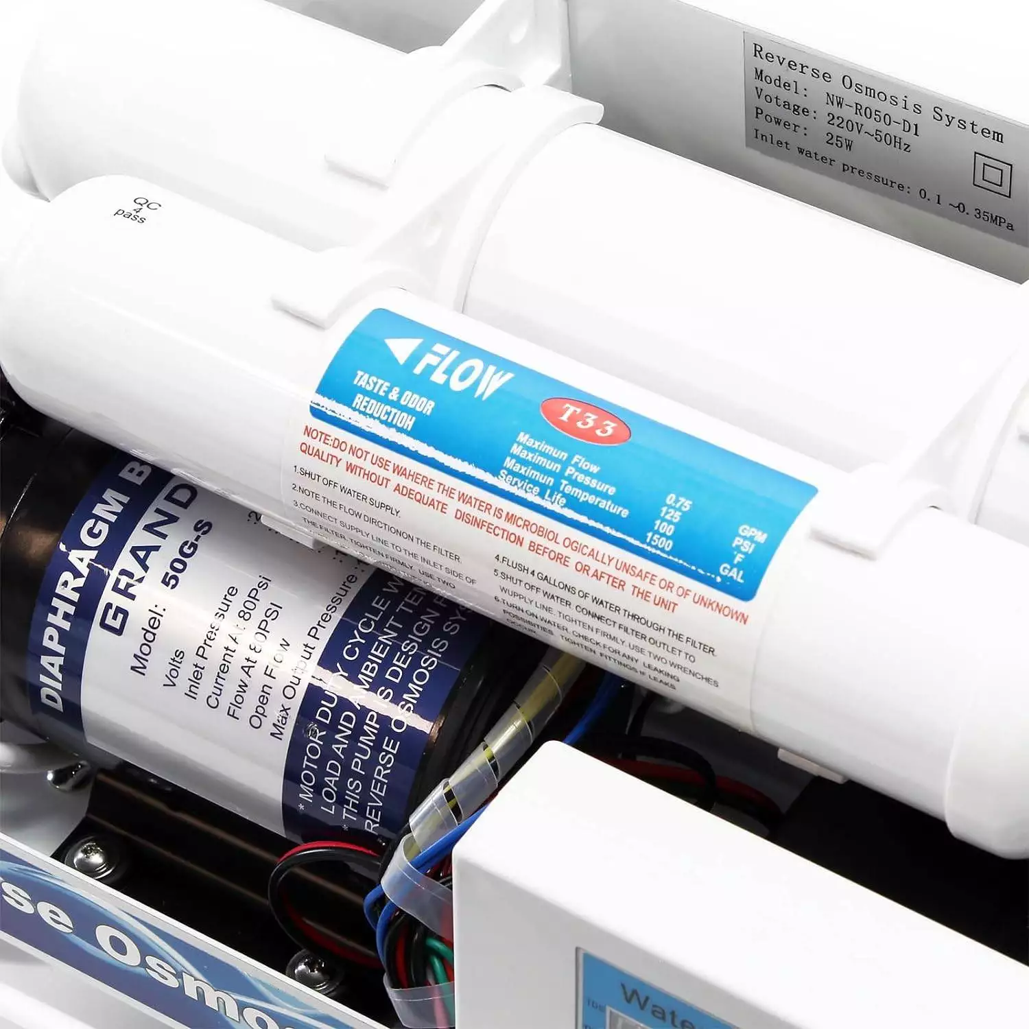 OMVENDT OSMOSE RO 190 L/DAG NW-RO50-D1 OSMOSE DEMINERALISERING - BILLEDE 3
